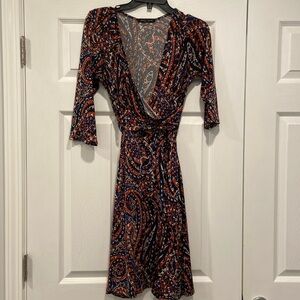 Janette Fashion faux wrap dress short large